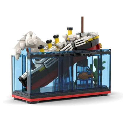 Titanic Building Blocks Set Model Ship Bricks Display Boat Iceberg Gift Adult Titanic Building Blocks