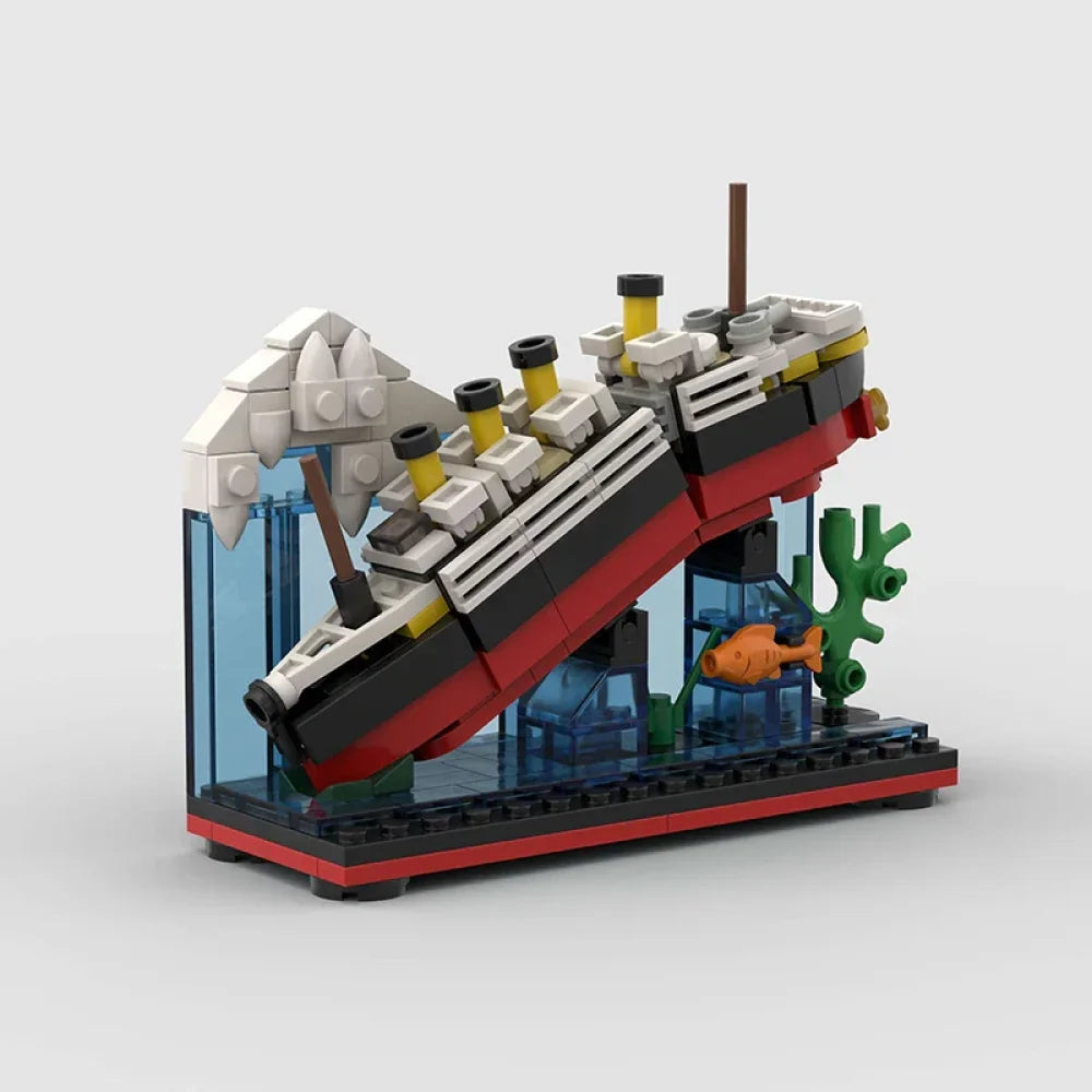 Titanic Building Blocks Set Model Ship Bricks Display Boat Iceberg Gift Adult Titanic Building Blocks