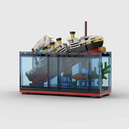 Titanic Building Blocks Set Model Ship Bricks Display Boat Iceberg Gift Adult Titanic Building Blocks