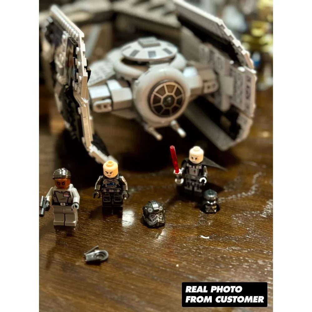 Vader’s TIE Fighter Advanced x1 Model Building Kit w/ Figurines DIY Gift Kids Vader’s TIE Fighter / No Box Building