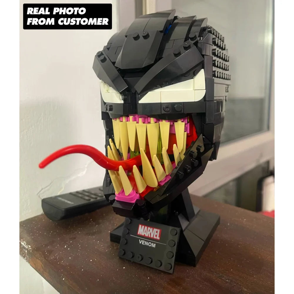 Venom Helmet Model Building Blocks Set Assembly Model Bricks Birthday Gifts Building Blocks