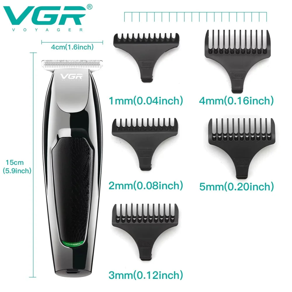 VGR V-030 Barber Clippers Rechargeable Haircut Trimmer Cordless Electric Machine Black Electric Shaver