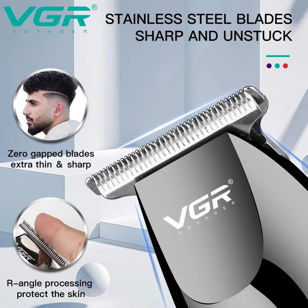 VGR V-030 Barber Clippers Rechargeable Haircut Trimmer Cordless Electric Machine Black Electric Shaver