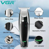 VGR V-030 Barber Clippers Rechargeable Haircut Trimmer Cordless Electric Machine Black Electric Shaver