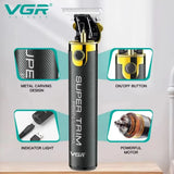 VGR V-082 Super Trim Professional Salon Hair Trimmer Rechargeable Hair Clipper Black Electric Shaver