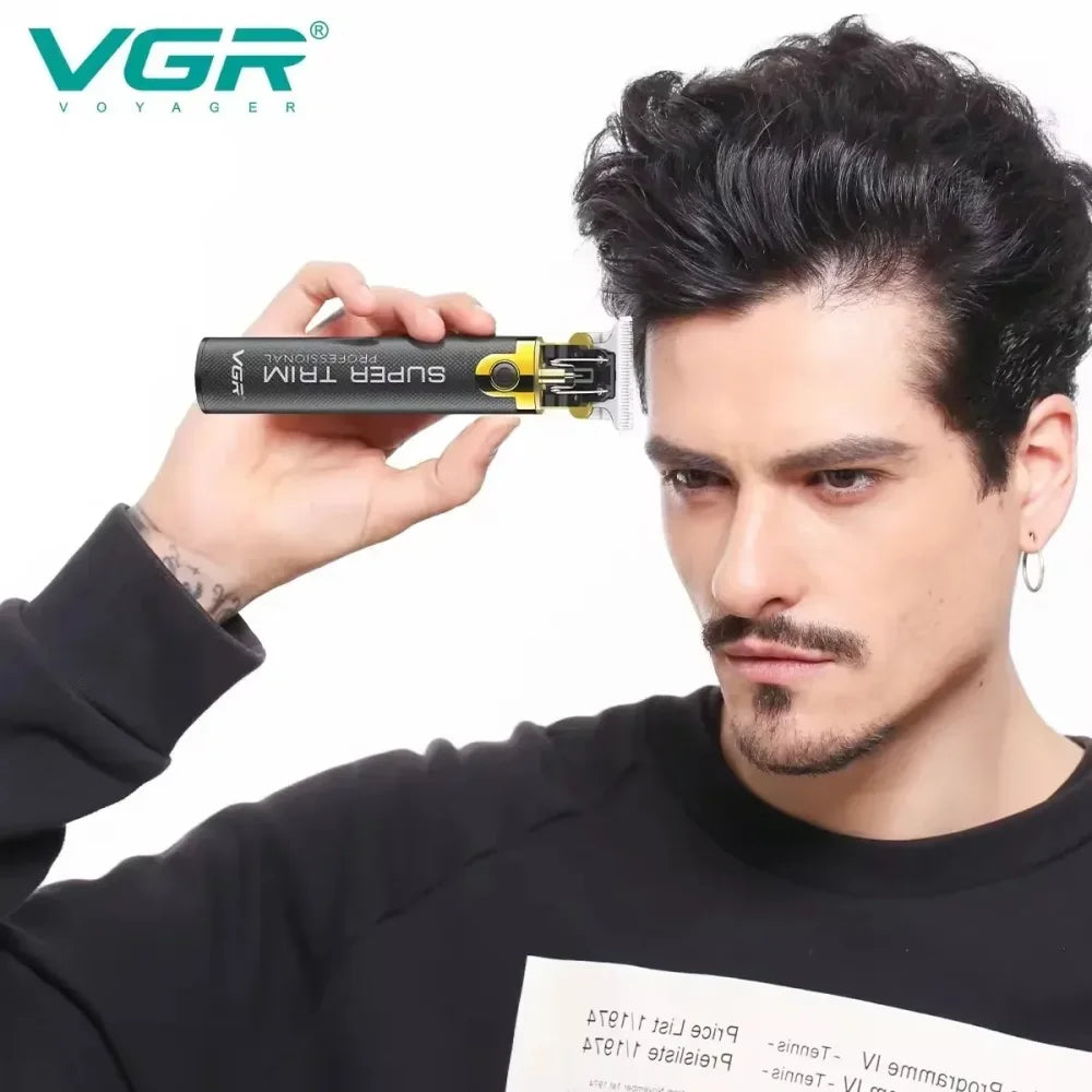 VGR V-082 Super Trim Professional Salon Hair Trimmer Rechargeable Hair Clipper Black Electric Shaver
