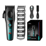VGR V-195 Hair Clipper Metal Body Titanium Blade LCD Digital Trimmer Green Electric Shaver