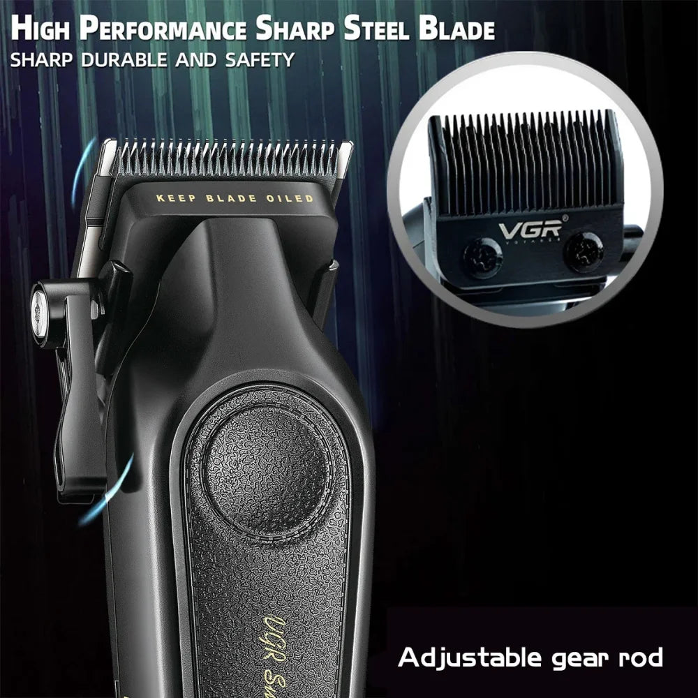 VGR V-197 Hair Clipper Beard Trimmer Ceramic Blade Hair Cutting for Barbers Electric Shaver