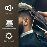 VGR V-197 Hair Clipper Beard Trimmer Ceramic Blade Hair Cutting for Barbers Electric Shaver