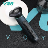 VGR V-310 Beard Shaver Rotary Waterproof Shaving Machine Rechargeable Cordless Blue Electric Shaver