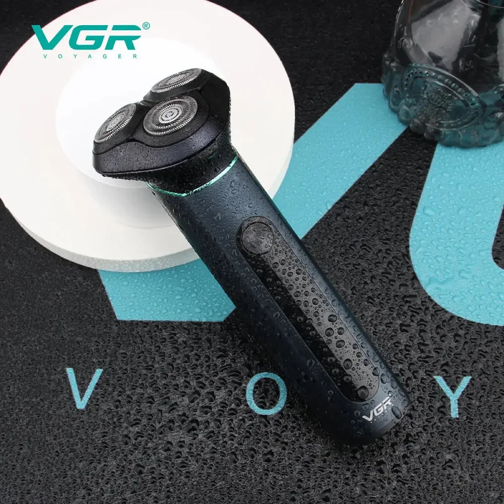 VGR V-310 Beard Shaver Rotary Waterproof Shaving Machine Rechargeable Cordless Blue Electric Shaver