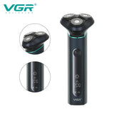 VGR V-310 Beard Shaver Rotary Waterproof Shaving Machine Rechargeable Cordless Blue Electric Shaver