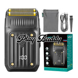 VGR V-363 Electric Razor Foil Beard Shaver Men Cordless Rechargeable Barber Kit Black Electric Shaver