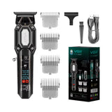 VGR V-600 & V-900 Hair Clipper Beard Trimmer Set 7000RPM LED Digital Screen V-900 Black Electric Shaver