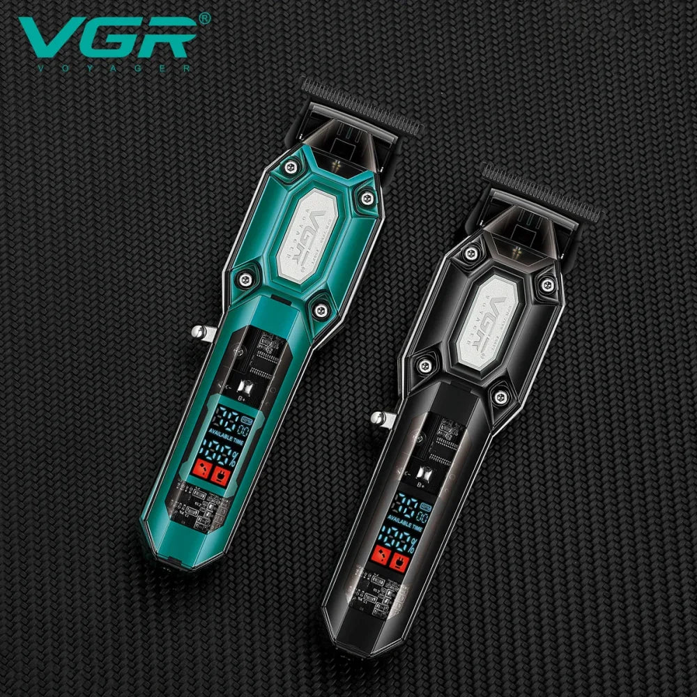 VGR V-600 & V-900 Hair Clipper Beard Trimmer Set 7000RPM LED Digital Screen Electric Shaver