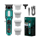 VGR V-600 & V-900 Hair Clipper Beard Trimmer Set 7000RPM LED Digital Screen V-900 Green Electric Shaver