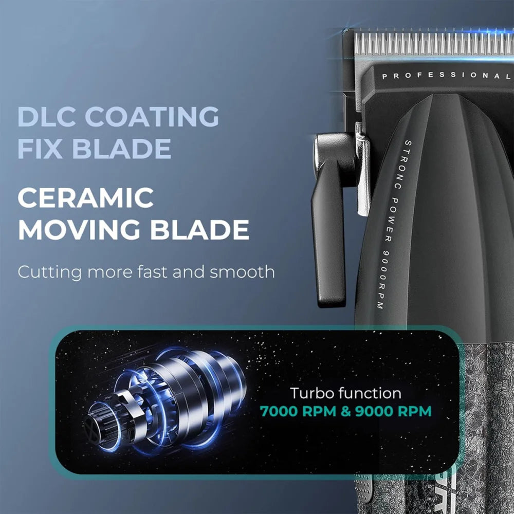 VGR V-640 Professional Barber Cordless Hair Clippers Set Beard Hair Trimmer Kit Electric Shaver