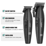 VGR V-640 Professional Barber Cordless Hair Clippers Set Beard Hair Trimmer Kit Electric Shaver