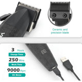 VGR V-640 Professional Barber Cordless Hair Clippers Set Beard Hair Trimmer Kit Electric Shaver