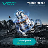 VGR V-668 Professional Hair Trimmer Vector Motor 11000RPM Cordless Barber Set 3 Colours Electric Shaver