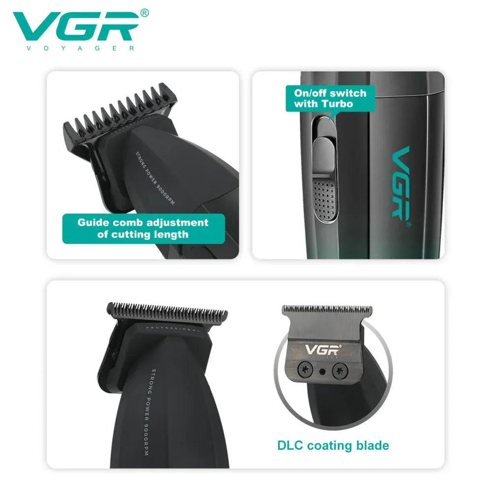 VGR V-906 Men’s Cordless Hair Clipper Cordless Electric Shaver Hair Trimmer Electric Shaver