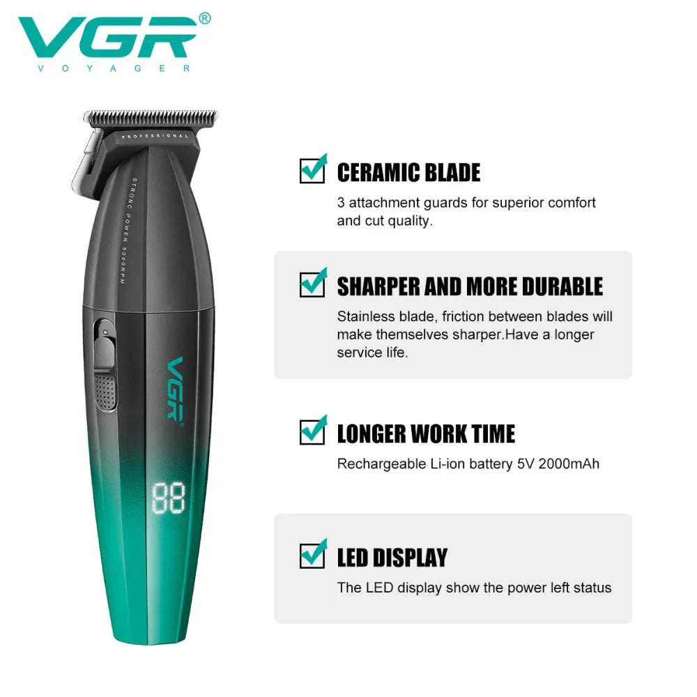 VGR V-906 Men’s Cordless Hair Clipper Cordless Electric Shaver Hair Trimmer Electric Shaver