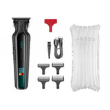 VGR V-930 Cordless Hair Trimmer Electric Clipper Barber DLC Blade Cutting Blue Electric Shaver