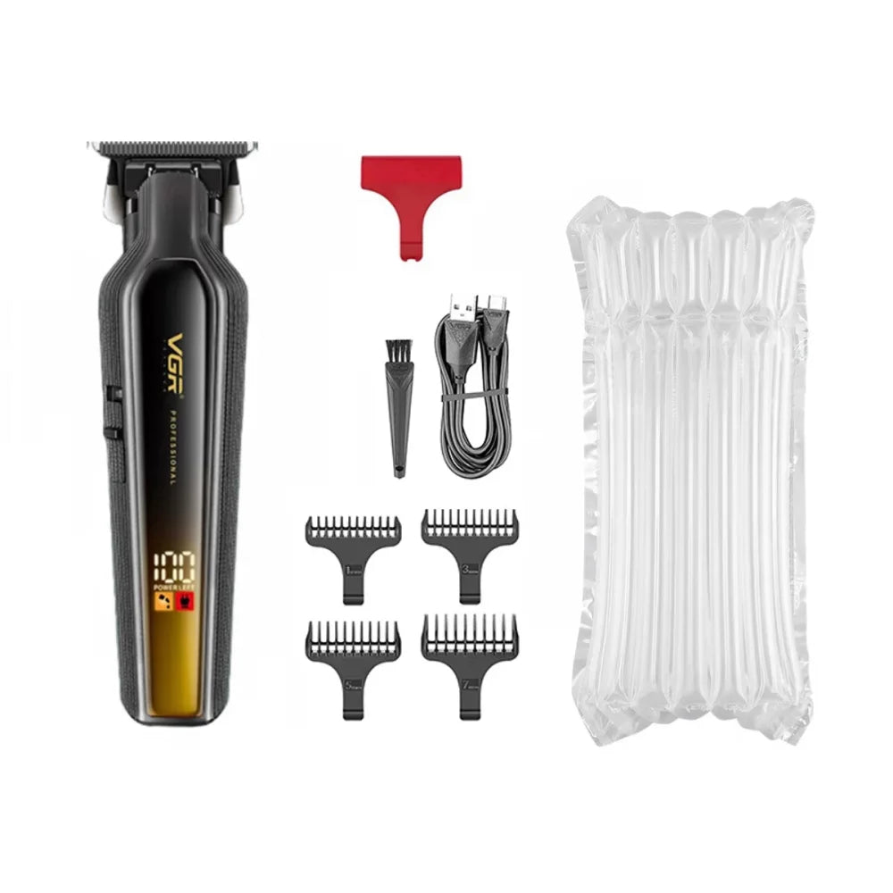 VGR V-930 Cordless Hair Trimmer Electric Clipper Barber DLC Blade Cutting Golden Electric Shaver