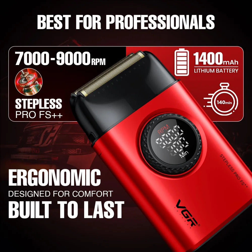 VGR V-977 & V-377 Professional Barber Series Trimmer & Shaver Combo DLC Blades Electric Shaver