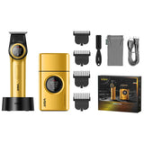 VGR V-977 & V-377 Professional Barber Series Trimmer & Shaver Combo DLC Blades Gold Electric Shaver