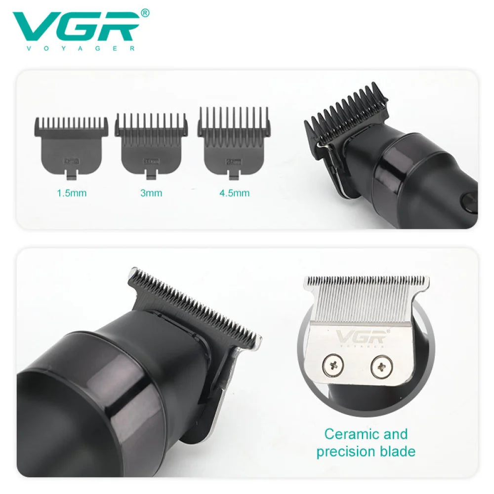 VGR V-987 Professional Turbo Hair Facial Beard Trimmer Hair Clipper Waterproof Black Electric Shaver