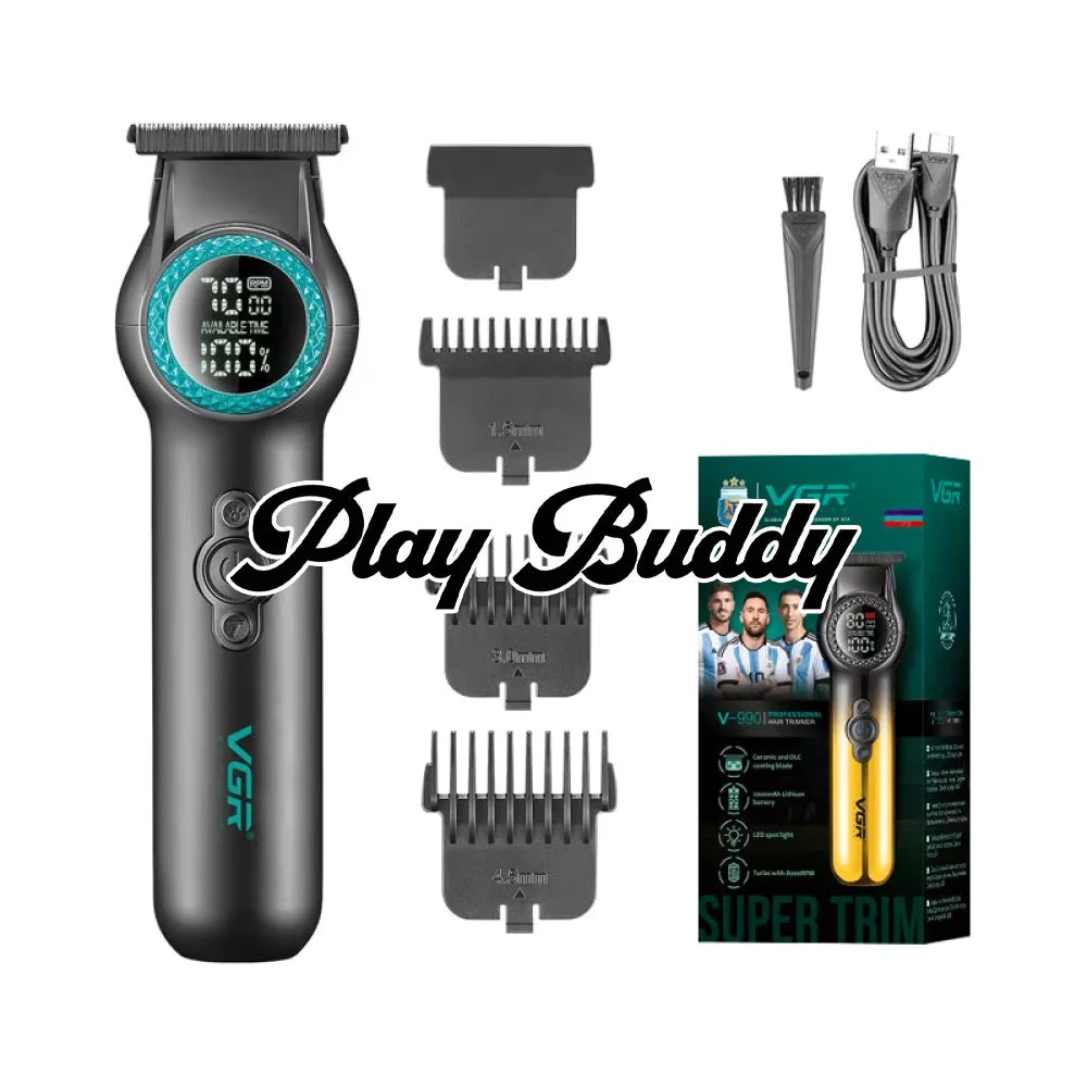 VGR V-990 Hair Trimmer Barber Hair Clipper Electric 8000RPM Cutting Machine Black Electric Shaver