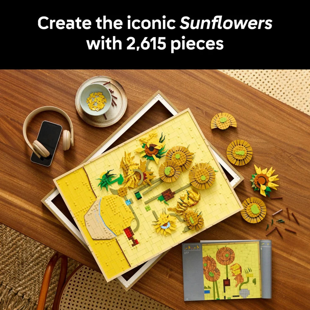 Vincent van Gogh Sunflowers (31215) 2615PCS Art Building Blocks Sunflowers Building Blocks