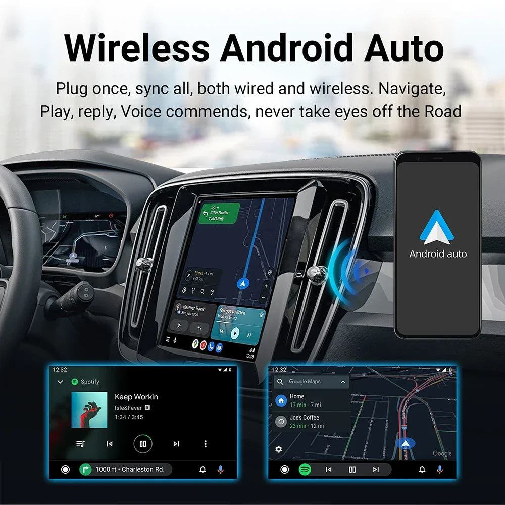 Wireless Apple CarPlay & Android Auto for Volvo (2017-2022) 9’’ Vertical Screen 9’’ Vertical Screen Apple CarPlay &