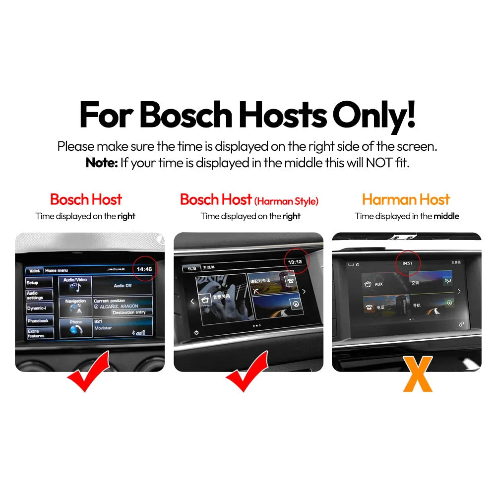 Wireless CarPlay & Android Auto Decoder Box For Jaguar & Land Rover Bosch Host Bosch Host Apple CarPlay & Android Auto