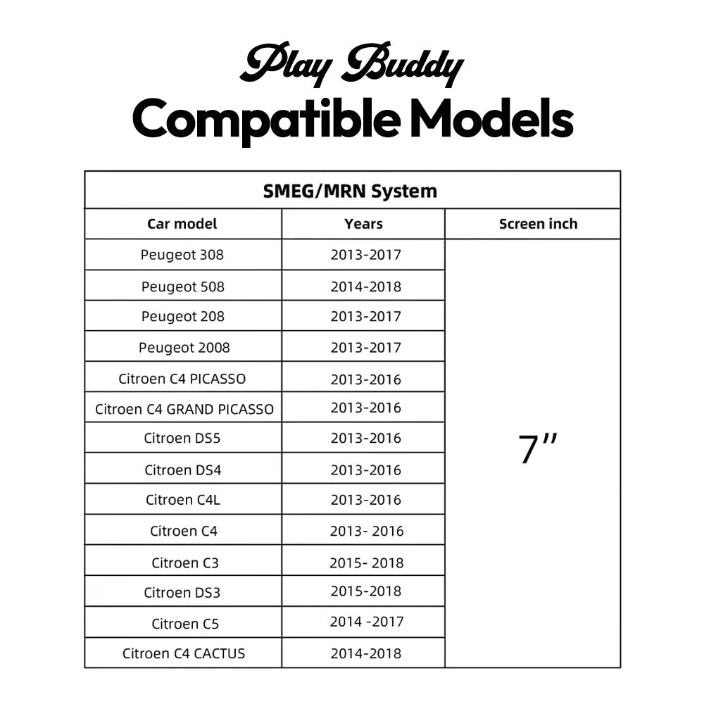 Wireless CarPlay & Android Auto for Peugeot & Citroen SMEG/MRN Nav Systems SMEG/MRN Apple CarPlay & Android Auto