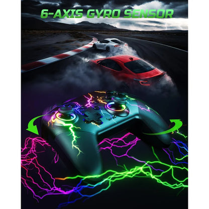 Wireless Pro Controller Remote Gamepad For Nintendo Switch/OLED/Lite & PC Gaming Thunder Light Gaming Controller
