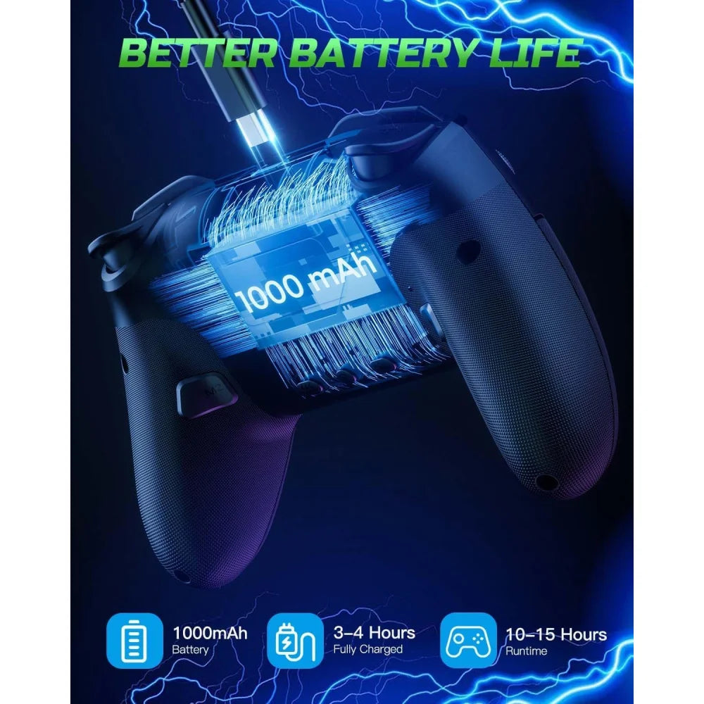 Wireless Pro Controller Remote Gamepad For Nintendo Switch/OLED/Lite & PC Gaming Thunder Light Gaming Controller