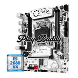 X99 LGA2011-3 Gaming mATX Motherboard M.2 NVMe TPM2.0 + Xeon E5 2680 V4 CPU Motherboard Motherboard