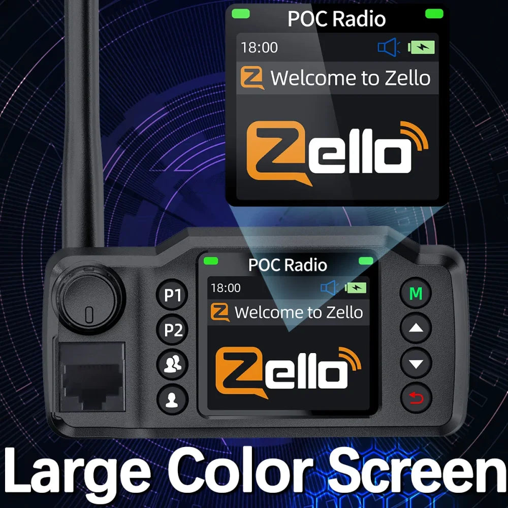 Zello Mini Mobile Car Radio 2G 3G 4G 5000KM Transceiver Supports GPS - Black - Walkie Talkie